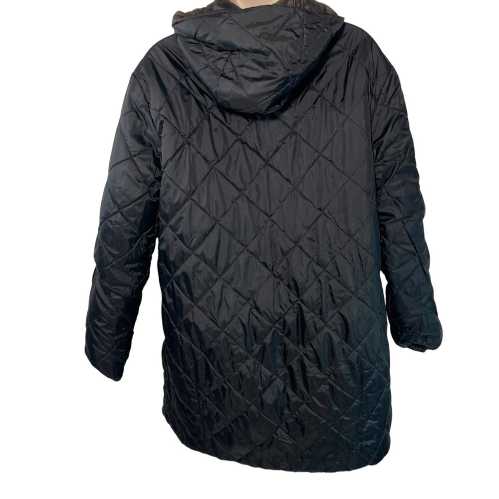 Champion reversible camo/black  quilted hooded puffer coat. SZ L - Picture 6 of 7